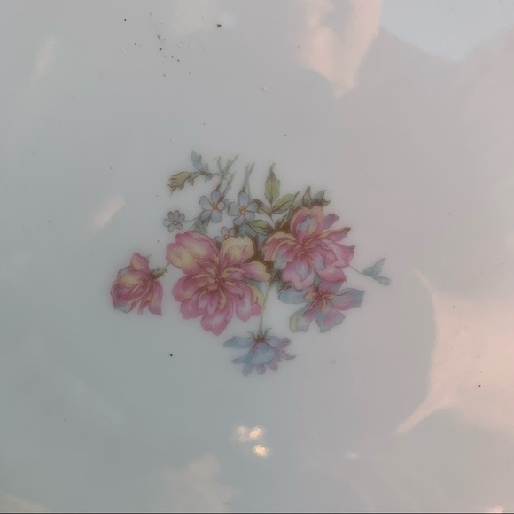 Antique Haviland Large Serving Plate Pink Flowers - Picture 2 of 7